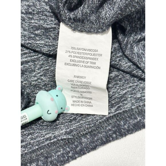 Jolt Women's Cold Shoulder Long Sleeve Ruffle Tops‎ Heather Grey Size Medium - Picture 7 of 10